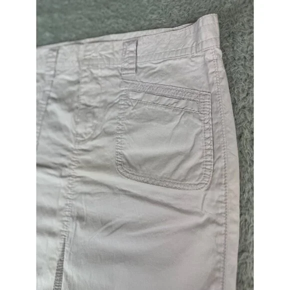 J. Crew Womens White Casual Skirt Size 8 100% Cotton With Pockets & Zip Closure - Picture 2 of 11